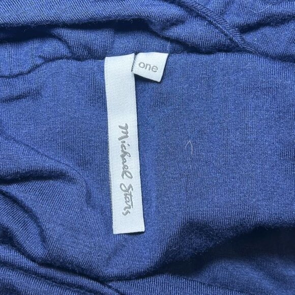 Michael Stars Dress Sleeveless Pleated Design Breathable Fabric Navy Blue W OS - Picture 3 of 8